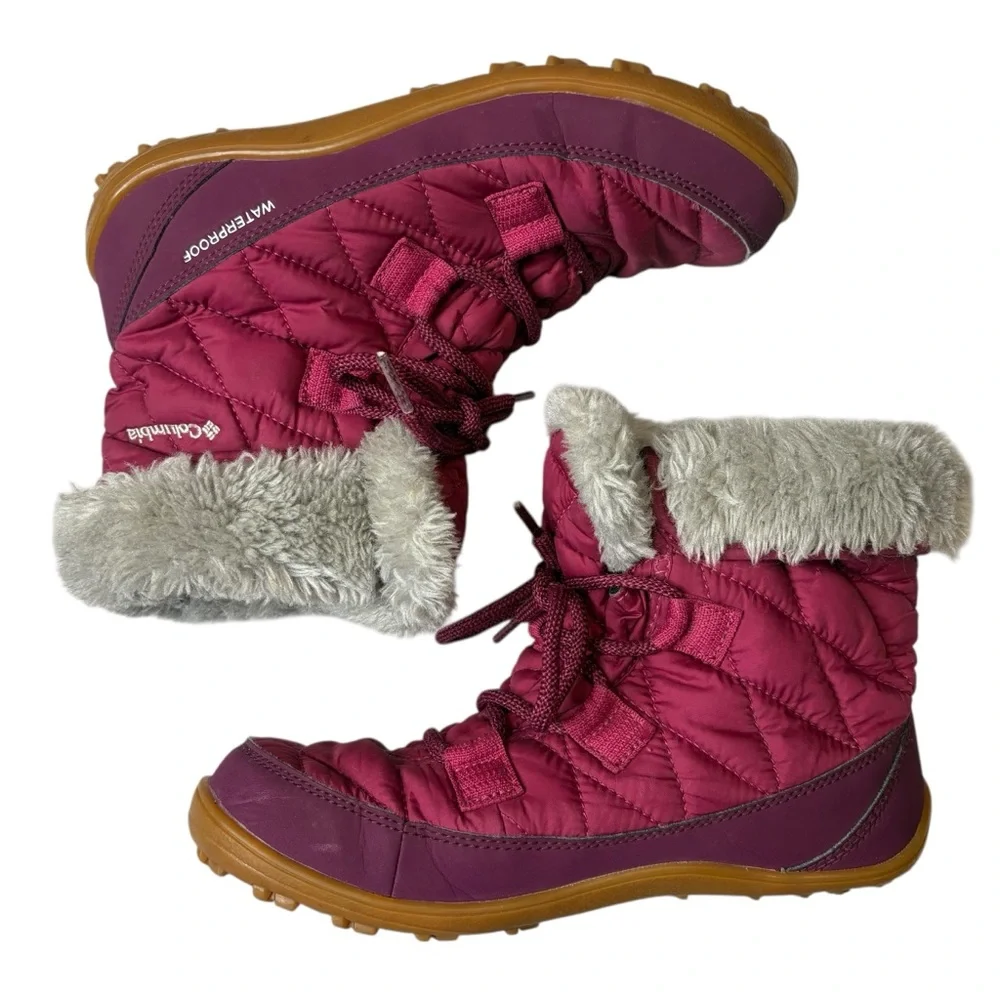 Columbia snow boots Minx Shorty Omni-Heat waterproof raspberry girls size 5